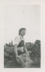 Ragna working at the Peat Plant c.1940s