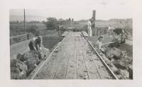 Where Peat is unloaded near the shed at the Alouette Peat Farm c.1940s
