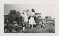 Signe Austring and Nellie MacDougal working at the Peat Plant c.1940s