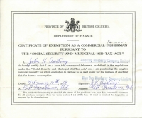 Certificate of Exemption as a Commercial Farmer