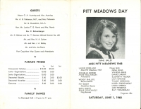 Brochure for Pitt Meadows Day 1968