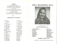 Brochure for Pitt Meadows Day 1975