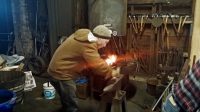 Nathan Sanche at the Hoffmann Forge