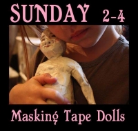 Masking Tape Dolls at the Pitt Meadows Museum