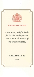 The card sent to us at the museum in 2016