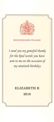 The card sent to us at the museum in 2016