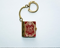 A souvenir keychain for the Queens coronation