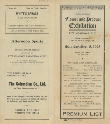 Flower and Produce Exhibition Pamphlet 1