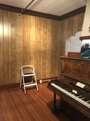 Photo of the parlor being painted