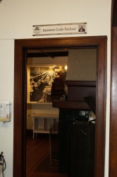 Entryway to the new parlor titled after long-time volunteer Annette Code